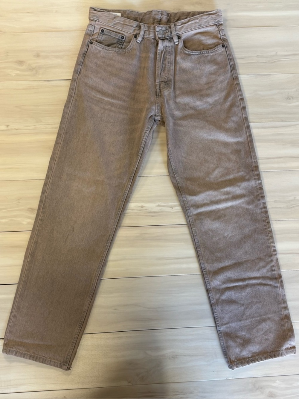 Zara grey/taupe Casual Straight-Leg jeans